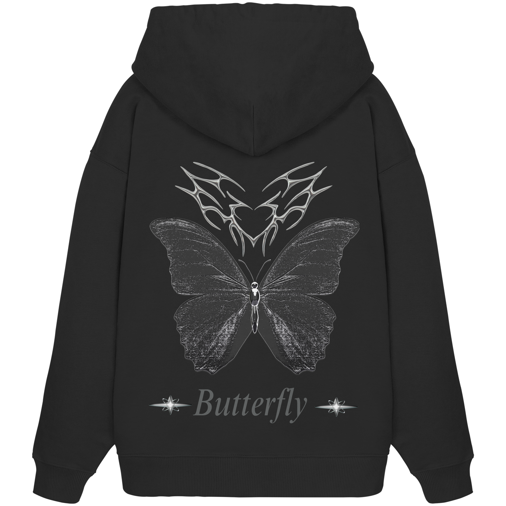 NIGHT BUTTERFLY - Organic Oversize Hoodie